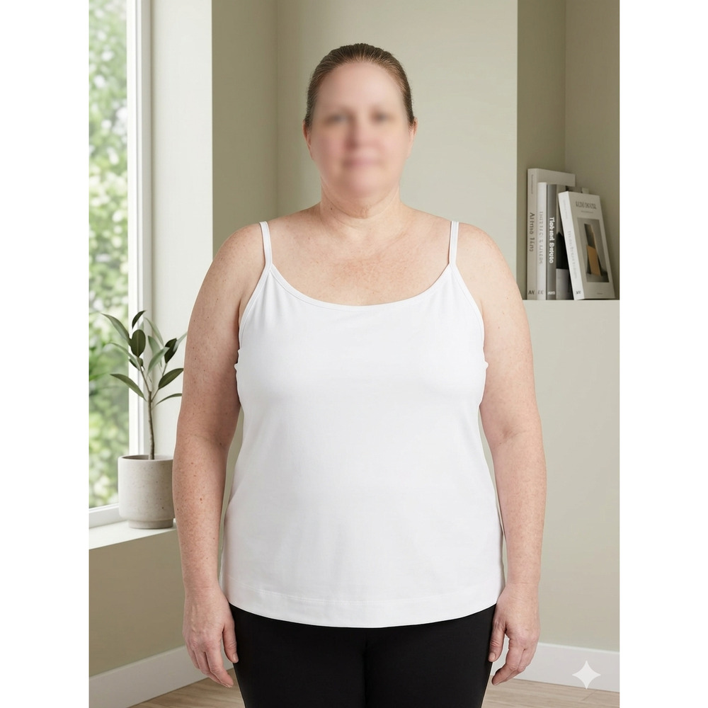 Merona White Scoop Neck Camisole Tank Top Plus Size 16W 18W XXL